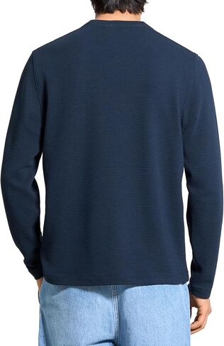 Theory Men's Delroy Tee Long Sleeve in Studio Jacquard in Saudi Arabia