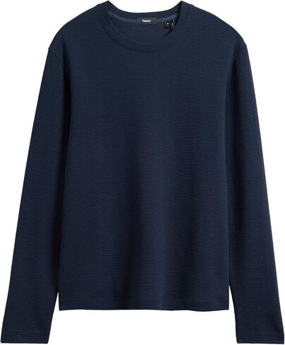 Theory Men's Delroy Tee Long Sleeve in Studio Jacquard in Saudi Arabia