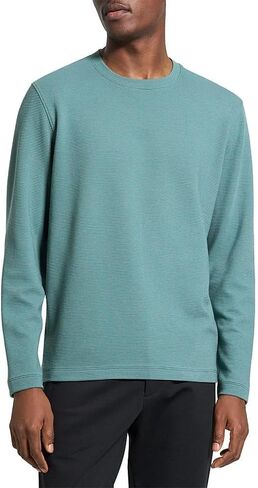 Theory Men's Delroy Tee Long Sleeve in Studio Jacquard in Saudi Arabia