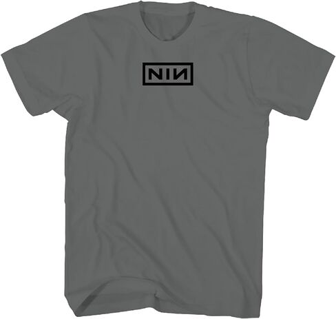 Nine Inch Nails Men's High Density Logo T-Shirt Charcoal | Officially Licensed Merchandise in Saudi Arabia
