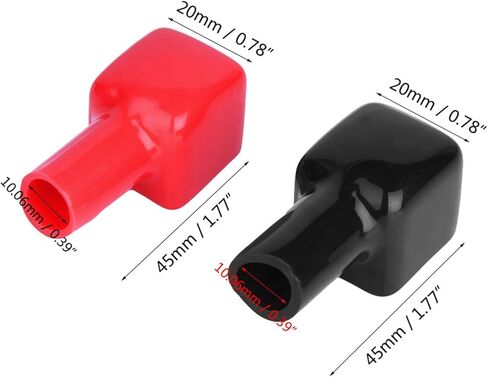 Battery Terminal Covers, OEM 192681 192682 Positive and Negative Battery Terminal Protectors, PVC Battery Service Hole Cover Car for Car Motorcycle Truck, Red and Black in Kuwait