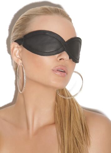 Elegant Moments Sunglass Style Sexy Leather Blindfold, One Size, Black in Kuwait