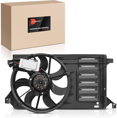 A-Premium Engine Radiator Cooling Fan Assembly Compatible with Select Mazda Models - 3, 3 Sport, 2010 2011 2012 2013 - Replace# LF8B15025C, LF8B15025H in Saudi Arabia