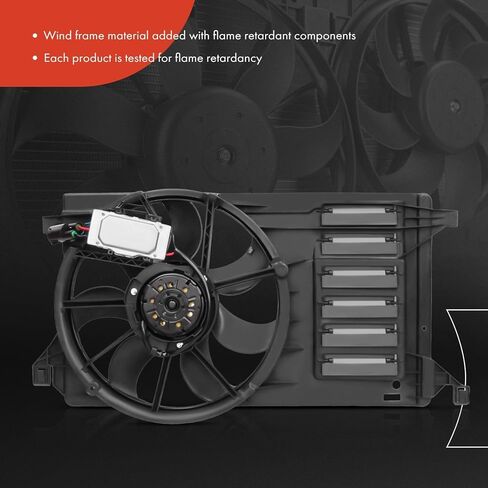 A-Premium Engine Radiator Cooling Fan Assembly Compatible with Select Mazda Models - 3, 3 Sport, 2010 2011 2012 2013 - Replace# LF8B15025C, LF8B15025H in Saudi Arabia