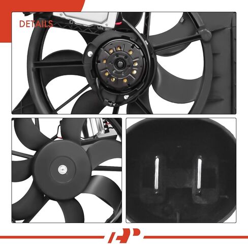 A-Premium Engine Radiator Cooling Fan Assembly Compatible with Select Mazda Models - 3, 3 Sport, 2010 2011 2012 2013 - Replace# LF8B15025C, LF8B15025H in Saudi Arabia