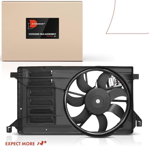 A-Premium Engine Radiator Cooling Fan Assembly Compatible with Select Mazda Models - 3, 3 Sport, 2010 2011 2012 2013 - Replace# LF8B15025C, LF8B15025H in Saudi Arabia