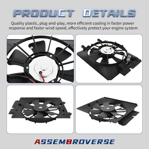 مجموعة مروحة مكثف A/C متوافقة مع CRV Element Sport Utility 2002-2006 L4 2.4L استبدال 38611PNA003 38611PZDA01 620-233 مروحة تبريد جانب الراكب الأيمن in Saudi Arabia