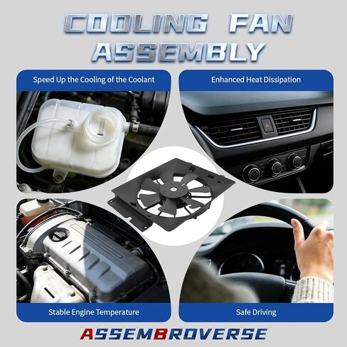 مجموعة مروحة مكثف A/C متوافقة مع CRV Element Sport Utility 2002-2006 L4 2.4L استبدال 38611PNA003 38611PZDA01 620-233 مروحة تبريد جانب الراكب الأيمن in Saudi Arabia