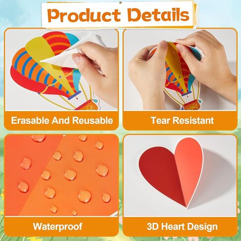 Hot Air Balloon Bulletin Board Set for Classroom Decoration 3D Colorful Heart Cloud Cutouts for Back to School Office Home Wall Door Decor The Sky is The Limit Theme Chalkboard Supplies in Saudi Arabia