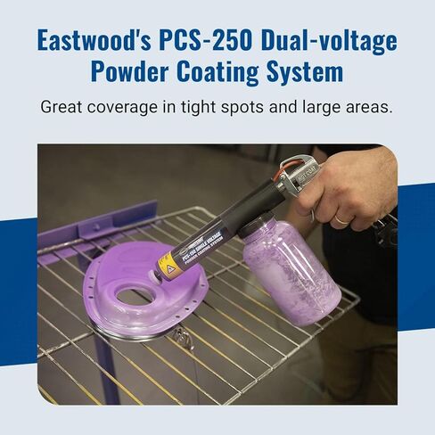 Eastwood PCS-250 Powder Coating System with Red White and Black Powders in Saudi Arabia