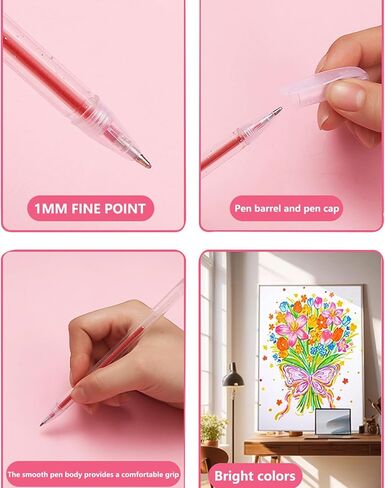 Glitter Markers Pen Glitter Colors Shimmer Marker Fine Tip Water-based Ink for Kids Adults DIY Crafts Birthday Cards Making Outline Markers Pen Set for Drawing (1, 12colors) in Saudi Arabia
