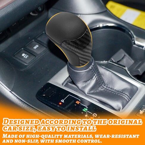 QianBao Gear Shift Knob Head Cover Compatible with Toyota Tacoma 2016-2024 Highlander 2014-2019 Land Cruiser 2015-2020 Fortuer 2016-2022 Automotive Shift Lever Carbon Fiber Pattern ﻿ in Saudi Arabia