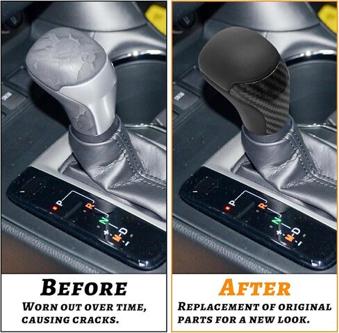 QianBao Gear Shift Knob Head Cover Compatible with Toyota Tacoma 2016-2024 Highlander 2014-2019 Land Cruiser 2015-2020 Fortuer 2016-2022 Automotive Shift Lever Carbon Fiber Pattern ﻿ in Saudi Arabia