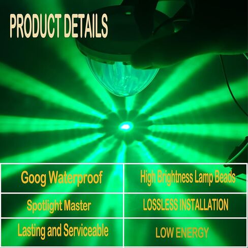 2PCS LED Star Watermelon Marker Lights ，LED Watermelon Light Side Markering Lamp Indicator, Outline Water Melon Side Marker for Kenworth, Peterbilt, Freightliner Trucks (Green) in Saudi Arabia