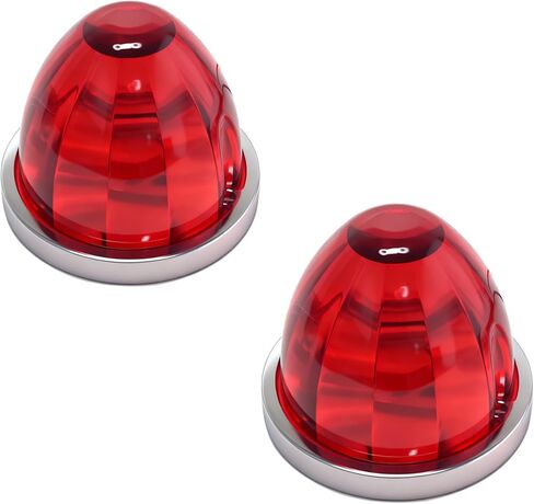 2PCS LED Star Watermelon Marker Lights ，LED Watermelon Light Side Markering Lamp Indicator, Outline Water Melon Side Marker for Kenworth, Peterbilt, Freightliner Trucks (Green) in Saudi Arabia