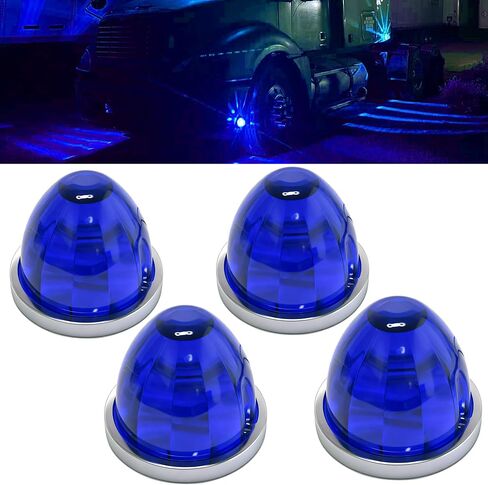 2PCS LED Star Watermelon Marker Lights ，LED Watermelon Light Side Markering Lamp Indicator, Outline Water Melon Side Marker for Kenworth, Peterbilt, Freightliner Trucks (Green) in Saudi Arabia