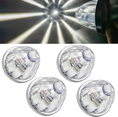 2PCS LED Star Watermelon Marker Lights ，LED Watermelon Light Side Markering Lamp Indicator, Outline Water Melon Side Marker for Kenworth, Peterbilt, Freightliner Trucks (Green) in Saudi Arabia