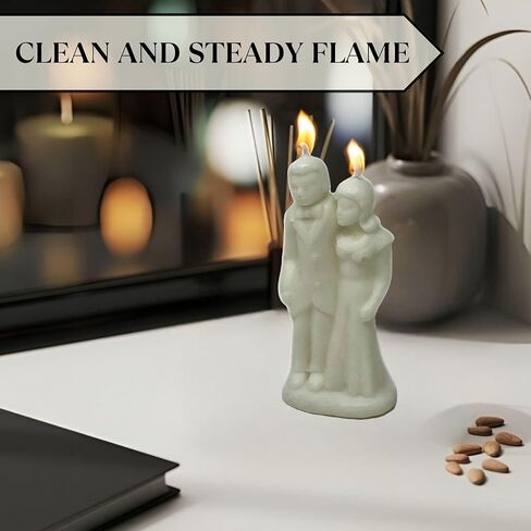 Vrinda® Decorative Candle Erotic Wedding Couple – Couple Art Portrait Candle Mould - Handcrafted Romantic Figurine Candles for Rituals, Couple Spell, Marriage, and Other Special Occasion (White) in Kuwait