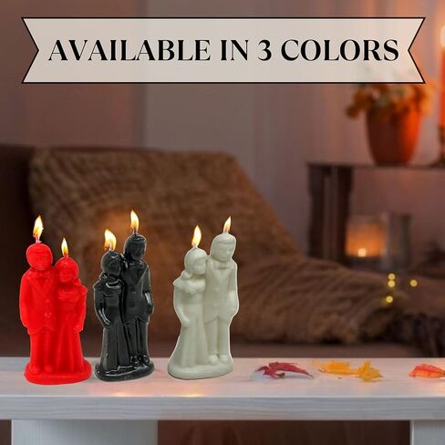 Vrinda® Decorative Candle Erotic Wedding Couple – Couple Art Portrait Candle Mould - Handcrafted Romantic Figurine Candles for Rituals, Couple Spell, Marriage, and Other Special Occasion (White) in Kuwait