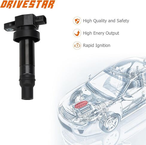 حزمة ملف الإشعال 4 قطع من DRIVESTAR متوافقة مع Hyundai Elantra GT 2018 2019، Accent 2012-2015، Kia Soul 2010-2013 1.6L استبدال # UF636 273012B000 in Saudi Arabia