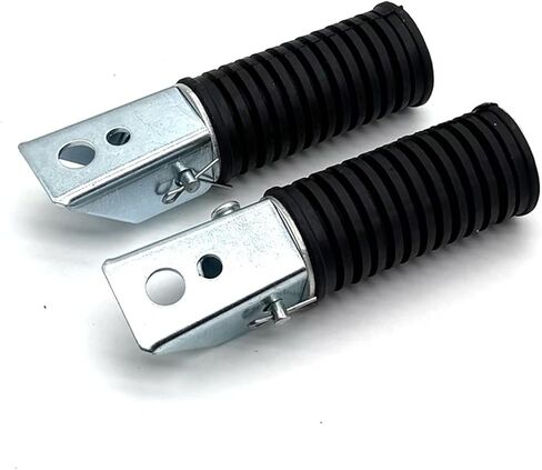 1pair Motorcycle Rear Footrests Foot Pegs For Suzuki for GS125 for GN125 for ATV Motocross Motorcycle Accessories Pedals(Silver color) in Saudi Arabia