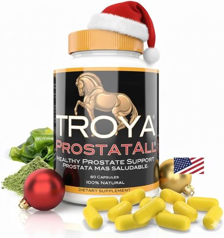 PROSTATALL TROYA Prostate Health Supplement - Advanced Formula Saw Palmetto with Zinc, Stinging Nettle & Pumpkin Seed Extract - Prostate Health for Men - Effective Natural DHT Blocker Supplement in Saudi Arabia