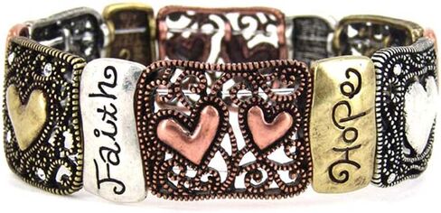 4030210 1 Corinthians 13 Faith Hope Love Stretch Bracelet Christian Scripture Religious in Saudi Arabia
