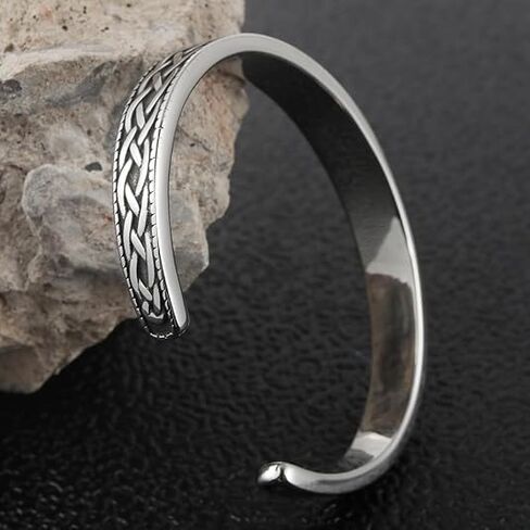 TURTLEDOVE Viking Rune Valknut Bangle, Celtic Knot Bracelet, Norse Pagans Jewelry of Amulet in Saudi Arabia