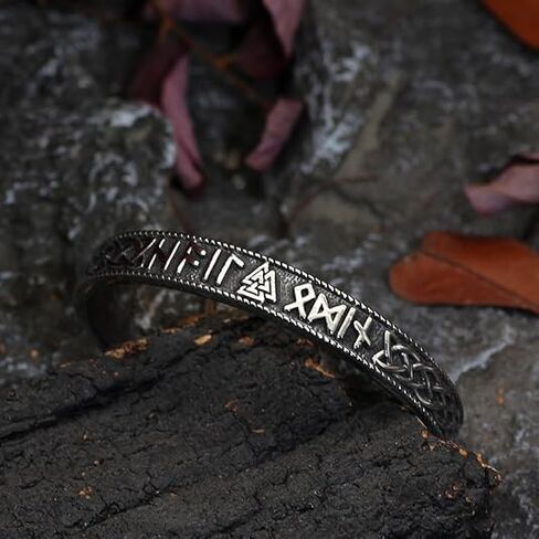 TURTLEDOVE Viking Rune Valknut Bangle, Celtic Knot Bracelet, Norse Pagans Jewelry of Amulet in Saudi Arabia