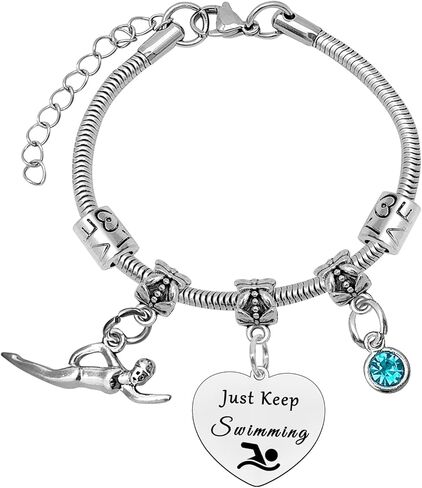 Mxrymvu Swimming Gift for Women Bracelet Swim Lover Gifts Inspirational Jewelry for Swimmer Bracelet Swimming Team Gifts Swimmer Jewelry for Teacher Coach Christmas Birthday Graduation Present in Saudi Arabia