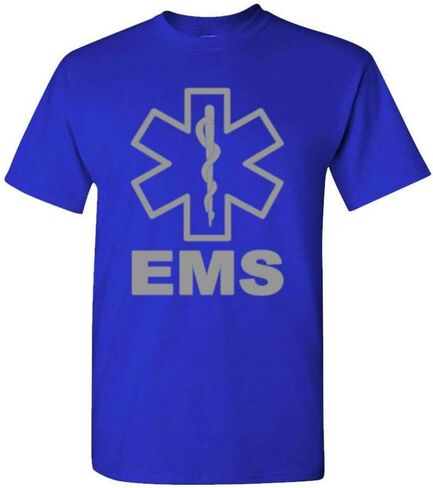 Cold Harbor EMS High Visibility Cotton Unisex T-Shirt Mens Womens Police Staff Security Emergency Hi Vis Safety Tee in Saudi Arabia