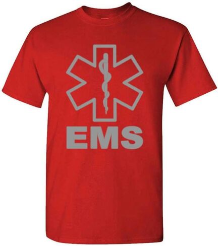 Cold Harbor EMS High Visibility Cotton Unisex T-Shirt Mens Womens Police Staff Security Emergency Hi Vis Safety Tee in Saudi Arabia