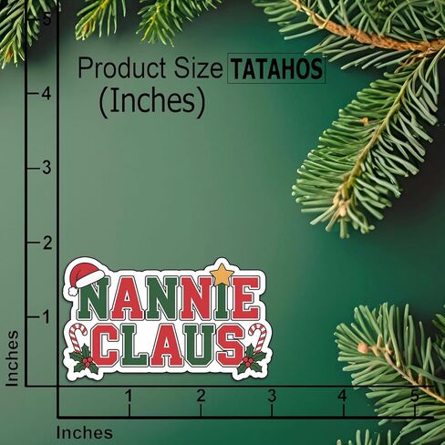 (3Pcs) Nannie Claus Christmas Stickers Holiday Sticker Grandma Fun for Decorating Xmas Christmas Gifts Waterproof Holiday Quotes Vinyl Decals Kindle Water Bottle Bumper Car Hard Hat Phone Laptop 3x2 in Saudi Arabia