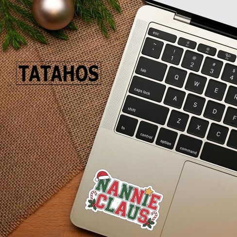 (3Pcs) Nannie Claus Christmas Stickers Holiday Sticker Grandma Fun for Decorating Xmas Christmas Gifts Waterproof Holiday Quotes Vinyl Decals Kindle Water Bottle Bumper Car Hard Hat Phone Laptop 3x2 in Saudi Arabia