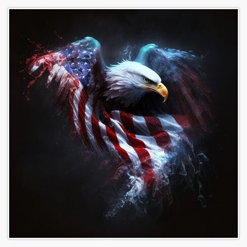 LAD Studio American Eagle & Flag Sticker Bumper Sticker Vinyl Decal 5"" in Saudi Arabia