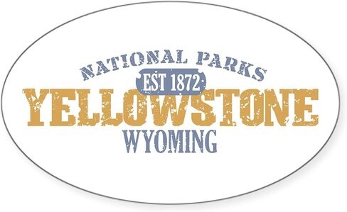 CafePress Yellowstone National Park Oval Sticker Oval Car Bumper Sticker in Kuwait