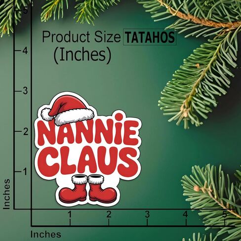 (3 قطع) ملصقات Nannie Claus مضحكة للعطلات مقاومة للماء لتزيين متعة Nannie في عيد الميلاد وهدايا عيد الميلاد مقاومة للماء ومقتبسات للعطلات من الفينيل لزجاجة مياه Kindle ومصد السيارة وقبعة صلبة للهاتف المحمول 3 بوصات in Kuwait