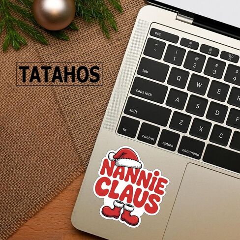 (3 قطع) ملصقات Nannie Claus مضحكة للعطلات مقاومة للماء لتزيين متعة Nannie في عيد الميلاد وهدايا عيد الميلاد مقاومة للماء ومقتبسات للعطلات من الفينيل لزجاجة مياه Kindle ومصد السيارة وقبعة صلبة للهاتف المحمول 3 بوصات in Kuwait