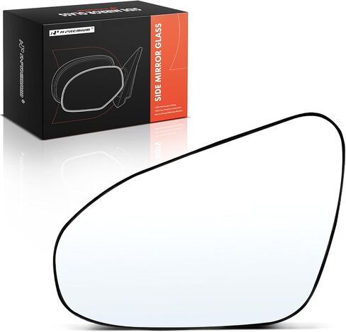 A-Premium Left Driver Side Non-Heated Mirror Glass with Backing Plate - Compatible with Toyota Corolla 2014-2019 - Exterior Side View Flat Mirror in Saudi Arabia