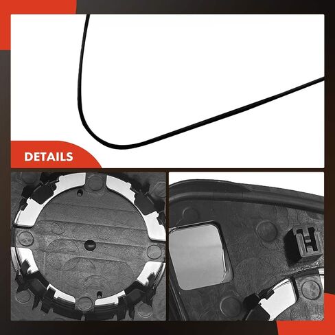 A-Premium Left Driver Side Non-Heated Mirror Glass with Backing Plate - Compatible with Toyota Corolla 2014-2019 - Exterior Side View Flat Mirror in Saudi Arabia