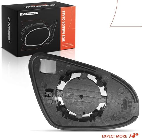 A-Premium Left Driver Side Non-Heated Mirror Glass with Backing Plate - Compatible with Toyota Corolla 2014-2019 - Exterior Side View Flat Mirror in Saudi Arabia