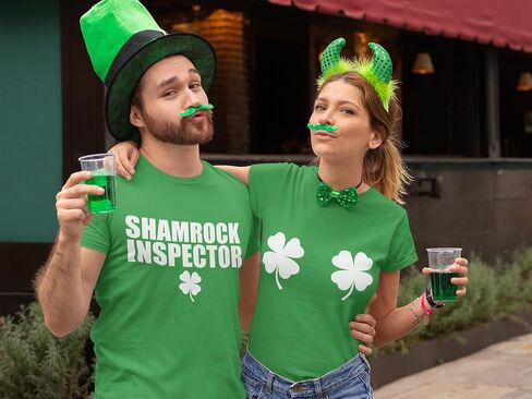 St. Patrick''s Day Couple Shirt, St Patrick's Day T-Shirt,Couples Shirts, Matching St Patricks Day, Tee Shamrock Inspector in Kuwait