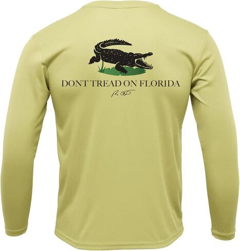 قميص Skiff Life Don't Tread On Florida Fishing - مع أكمام علم فلوريدا Gadsden Gadsen in Kuwait