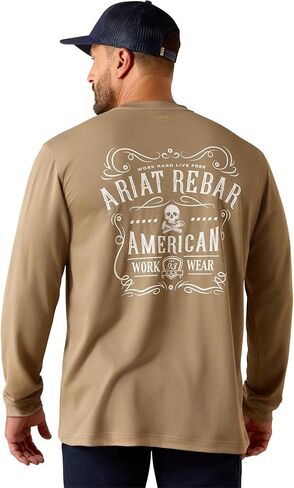 ARIAT Men's Rebar Heat Fighter Label Long Sleeve T-Shirt in Saudi Arabia