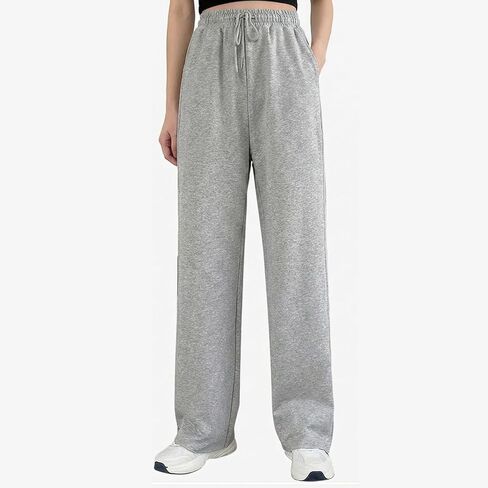 Women's High Waist Fleece Sweatpants - Soft Wide Leg Athletic Pants in Saudi Arabia