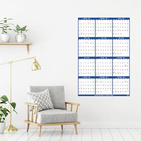 تقويم الحائط 2025-2026 - يناير 2025 - يونيو 2026، تقويم الحائط 2025-2026، 18 تقويمًا شهريًا، 12 × 17 بوصة، تقويم 2025 مع كتل كبيرة، ورق سميك، العطلات، المهام والملاحظات، رائع للتنظيم in Kuwait
