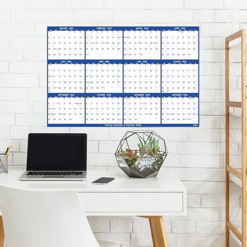 تقويم الحائط 2025-2026 - يناير 2025 - يونيو 2026، تقويم الحائط 2025-2026، 18 تقويمًا شهريًا، 12 × 17 بوصة، تقويم 2025 مع كتل كبيرة، ورق سميك، العطلات، المهام والملاحظات، رائع للتنظيم in Kuwait