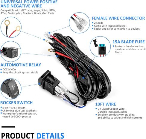 Wsays 2pcs 3ft RGB LED Whip Light, Pro-fit Roll Cage Mount Brackets with Whip Light & Turn Signal Switch Kit Compatible with Polaris General Ranger Fit Can-Am Defender Commander Maverick Sport Trail in Saudi Arabia