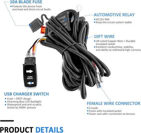 Wsays 2pcs 3ft RGB LED Whip Light, Pro-fit Roll Cage Mount Brackets with Whip Light & Turn Signal Switch Kit Compatible with Polaris General Ranger Fit Can-Am Defender Commander Maverick Sport Trail in Saudi Arabia