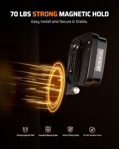 Ehaho Wireless Trailer Lights Magnetic Kit, Portable LED Tow Lights with IP67 Waterproof, Fast Charge Tail Light with 9 Hours Runtime, Turn Signal Reverse Brake Light for RV Boat Truck Car Towing in Kuwait